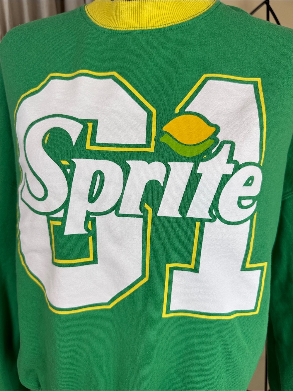 Women's Coca-Cola Sprite Sweatshirt Size XXS Green - Picture 4 of 10